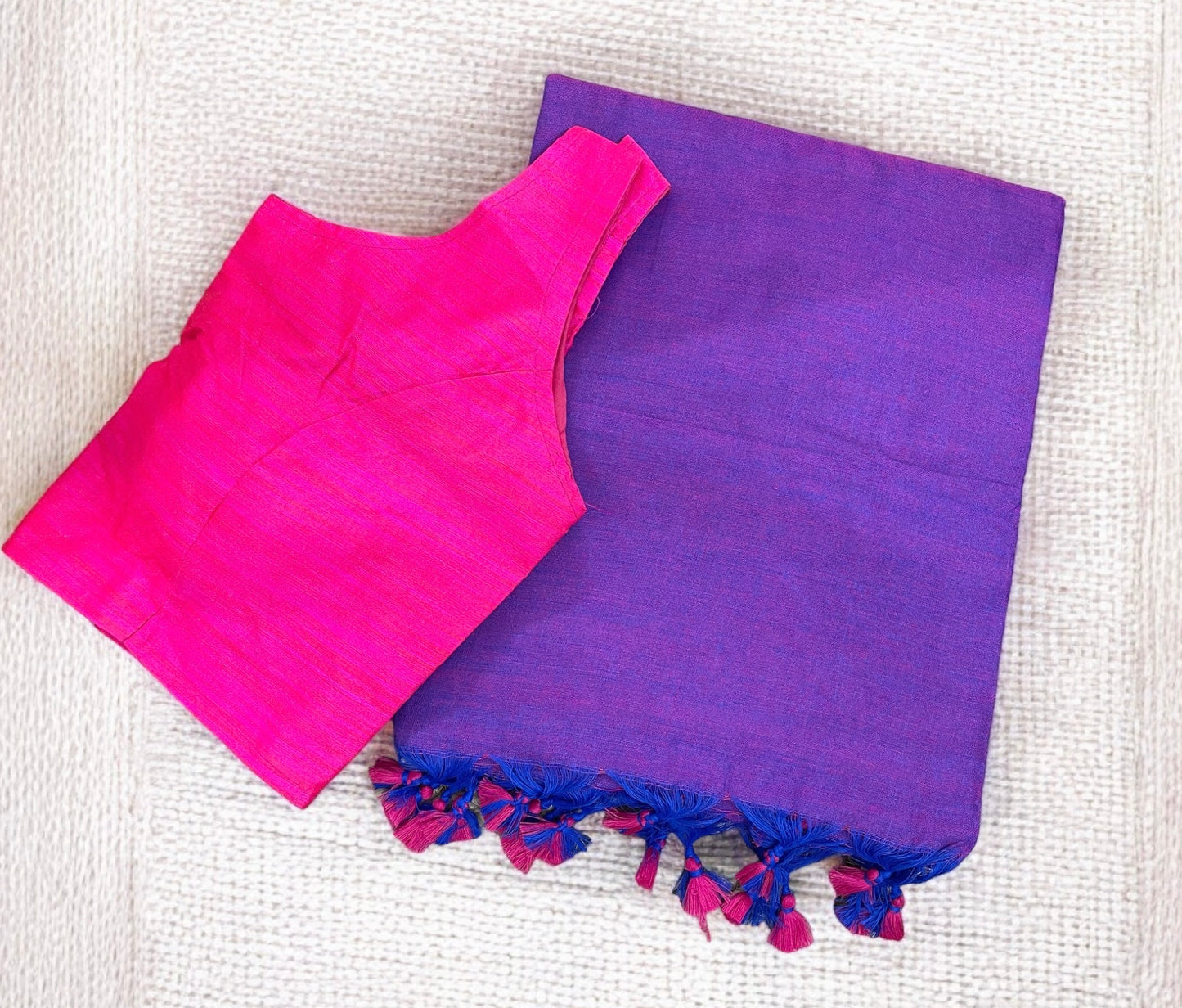 Purple Pink Dual Tone Saree