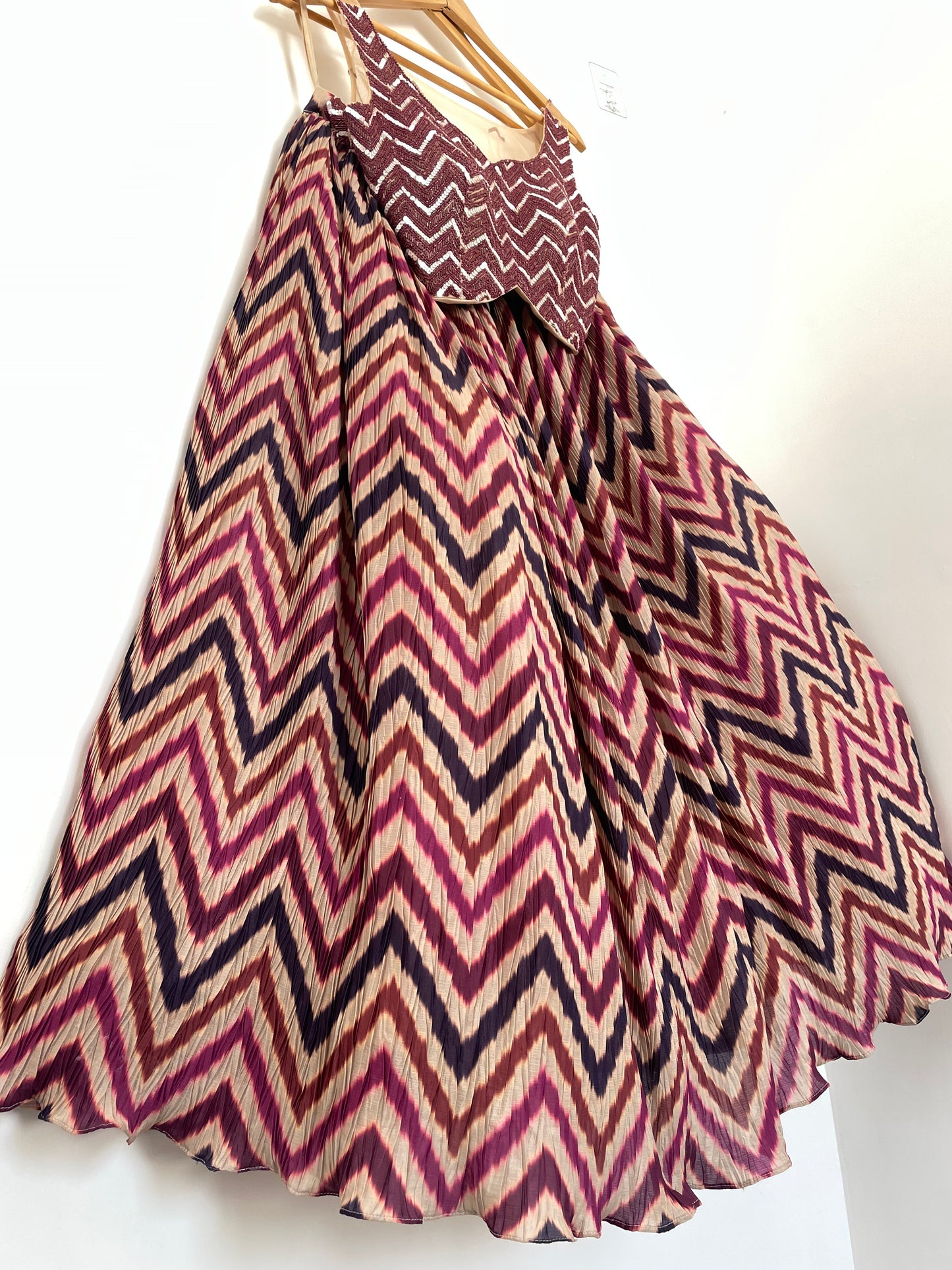 Multicoloured Zigzag Lehenga