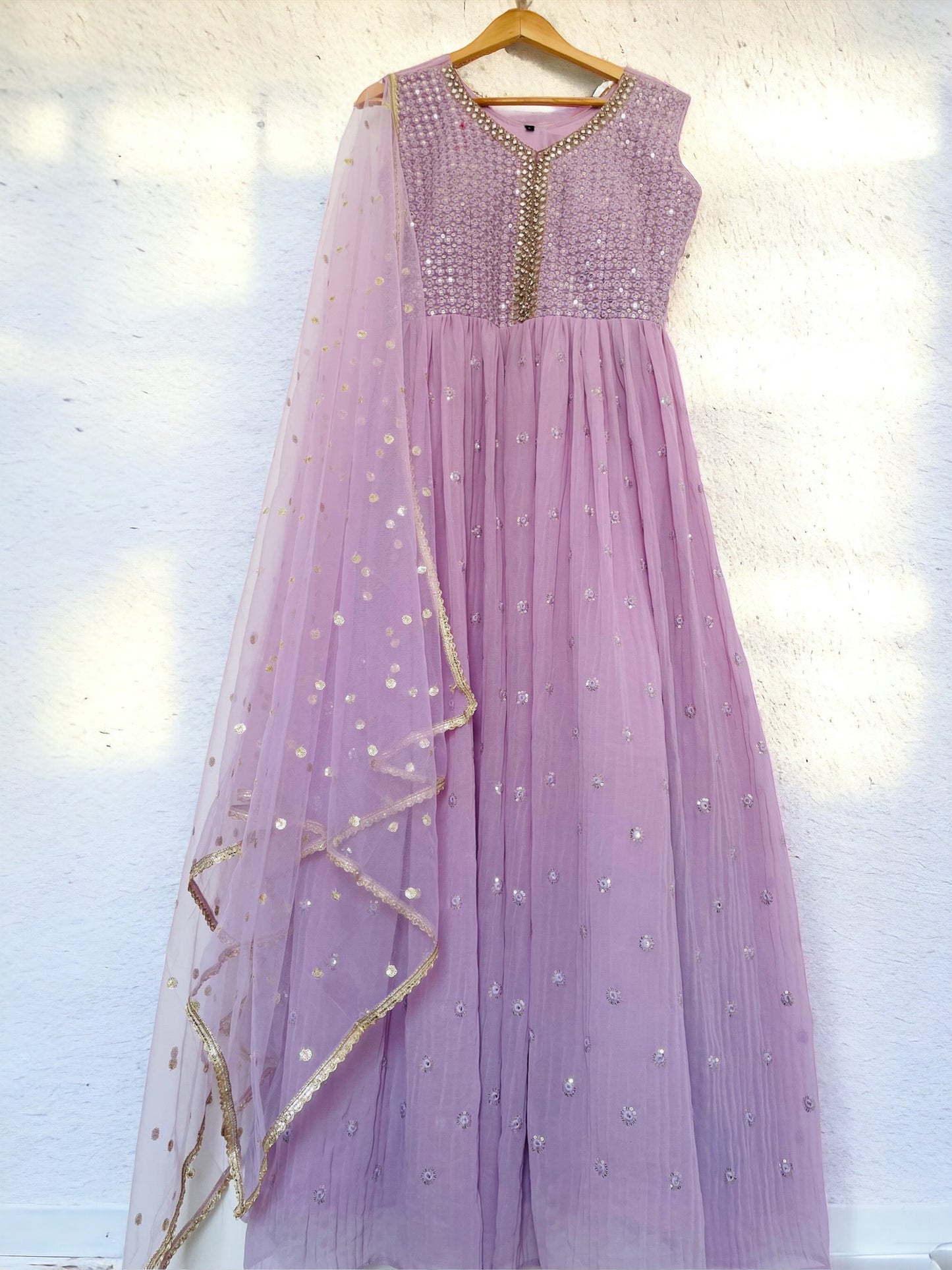 Lavendar Anarkali Gown