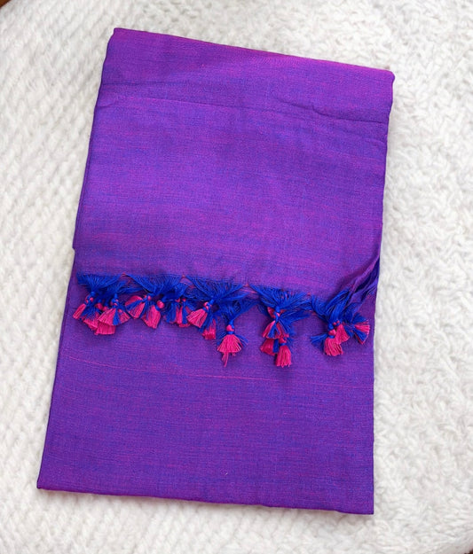 Purple Pink Dual Tone Saree